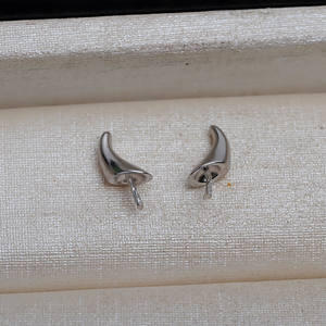 เขาปีศาจทำมือขนาดใหญ่ 1 4146 เงินแท้ 925 ประดับมุก ทรงบาโรก อุปกรณ์ DIY สำหรับทำเครื่องประดับ - Product Image 3