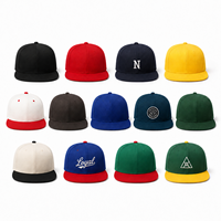 Özel Tasarım 5 Panel 6 Panel İki Renkli Pamuklu Beyzbol Şapkaları 3D İşlemeli Logolu Ayarlanabilir Snapback Şapkalar Erkekler İçin