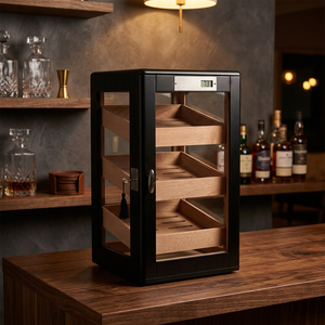 Humidor de cigarros de alta calidad, 75, vendedor caliente, higrómetro Digital negro, Material de madera - Product Image 2