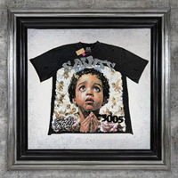 Vêtements pour hommes de haute qualité, tissés en 100% coton, style hip-hop vintage, streetwear, vente en gros personnalisée, manches courtes, imprimé gothique