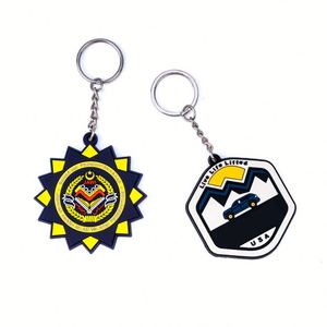 Pedido a granel descuento nombre personalizado llaveros 2D 3D Pvc llaveros personalizado llavero de goma suave Promo llavero - Product Image 2