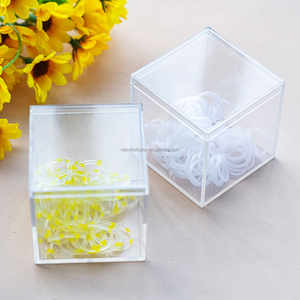 Box Plastic Square Acrylic Storage Box Plastic Sweet Candy Cube Party Favor Bin Small Clear Wedding Box Plastic Food Packing Box With Lid