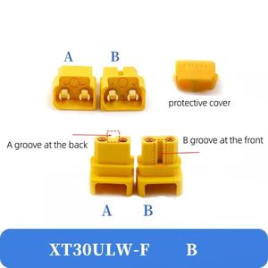 Amass XT30ULW-F 90° Right-Angle Female Connector with Solder Tabs, Gold-Plated Low-Profile Plug for XT30U <b>Battery</b> Interfaces - Product Image 6