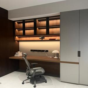 Escritorio de Pared Empotrado y Oculto, Librería con Diseño que Ahorra Espacio para Casas Pequeñas y Compactas, Área de <span class=keywords><strong>Estudio</strong></span> y Estancia Interior - Product Image 1