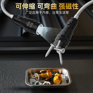 Outil de ramassage magnétique Xi Meng, flexible, télescopique, avec lumière LED, pour réparation automobile, tige d'extension en alliage d'aluminium - Product Image 1