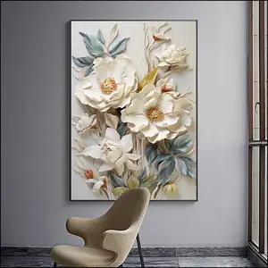 Wholesale custom design modern mural Abstract Flowers For Living Room Bedroom Aisle Home Goods Decorative Art