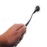 Roulette métallique à aiguilles avec poignée, fétiche neurologique, stimulation, BDSM, rouleau de Wartenberg, outil de massage pour les mamelons, la poitrine et le clitoris