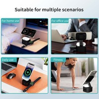 Estación de carga plegable y extensible de alta calidad de la marca AnFuYou, con conector Tipo-C de 25W, 3 en 1, para celular, reloj y auriculares, con cargador inalámbrico.
