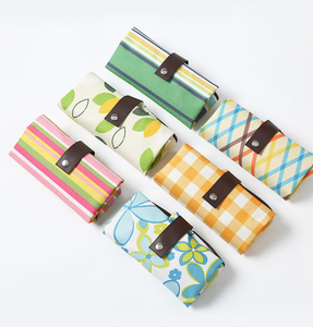 Bolsa de compras apilable, portátil y reutilizable, bolsa enrollable con logotipo personalizado - Product Image 3