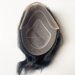 Durable Mono Top Korean Lace Front VER Style Base <span class=keywords><strong>Cabello</strong></span> humano Tupé para hombres Línea de <span class=keywords><strong>cabello</strong></span> natural con entrega rápida - Product Image 2