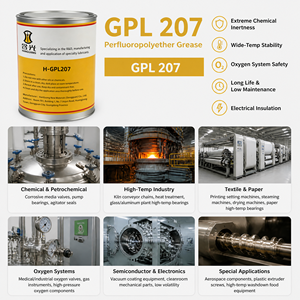 Graisse ultra basse température HANGUANG GPL207 PFPE PTFE 1KG NLGI 2 -70~288 Haute viscosité inerte pour soupape, pompe, agitateur, roulement - Product Image 3