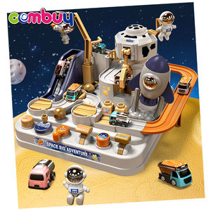 Jeu d'éclairage électrique et de parking en plastique amélioré par le son Friction <span class=keywords><strong>Rail</strong></span> Sliding Car Adventure Track Toy - Product Image 1