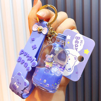 Chine usine Couple porte-clés personnalisé en gros porte-clés sac accessoires mignon ours dessin animé porte-clés avec pendentif avec breloque