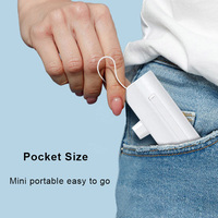 Corée du Sud, Asie du Sud-Est, vente chaude, support pliable avec câble intégré, mini banque d'alimentation portable d'urgence 10W, capsule, 5000mAh, 10000mAh