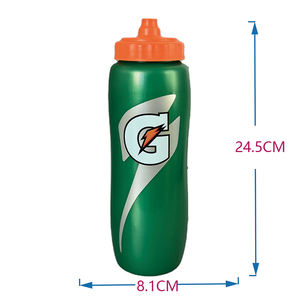32 Oz China Leverancier Knijp Sportfles 1000Ml Plastic Kleurrijke Sportwaterfles - Product Image 2