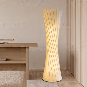 Lámpara de pie estilo Wabi Sabi japonés de 150 cm con luz LED cálida para sala de estar, hotel, villa - Product Image 1