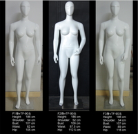 Mannequin femme grande taille en fibre de verre, corps entier, certifié ISO9001, options de couleur personnalisées