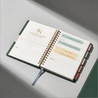 Agenda personnalisé sur mesure, planificateur mensuel et hebdomadaire, journal inspirant, reliure spirale, couverture en papier, 80 feuilles, carnet