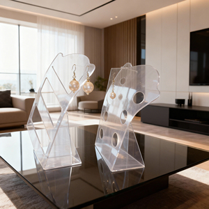 Étui de présentation de bijoux carré moderne en acrylique personnalisé inhabituel et luxueux, un moyen élégant de présenter vos pièces précieuses - Product Image 3