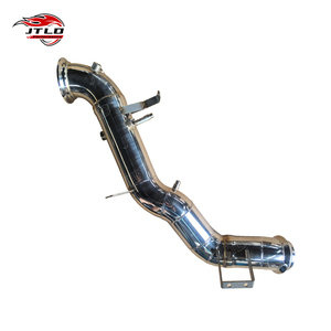 Pour Mercedes-Benz AMG W206 <span class=keywords><strong>C63</strong></span> <span class=keywords><strong>S</strong></span> E Performance V4 M139 2024 Downpipe professionnel poli à haut débit, échappement avant en acier inoxydable - Product Image 3