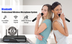 Professional Singer Handheld <b>Wireless</b> <b>Microphone</b> Lightweight Cardioid Style with Long Working Range Plastic Material - Product Image 3