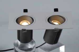 Spot éclairage <span class=keywords><strong>Double</strong></span> tête Anti-éblouissement intérieur encastré carré Led Downlight haute qualité 16W carré Led Spot lumière pour projet - Product Image 3