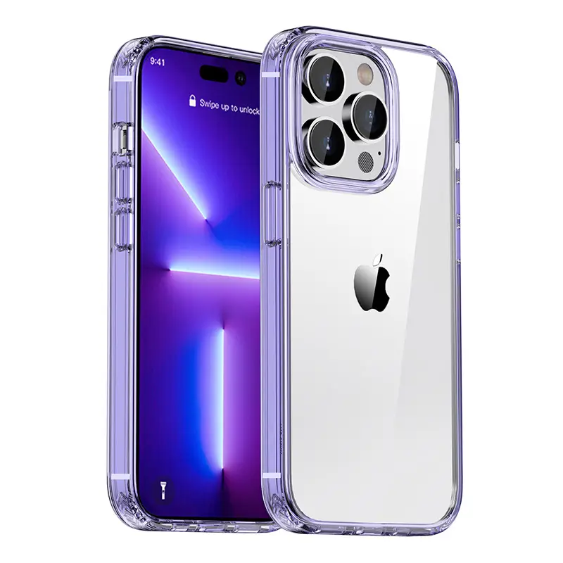 for iPhone 14 Pro Case Shockproof Mobile Cover with Acrylic Back Case TPU Bumper Phone Cases for iPhone 14 Pro Max