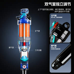 โช้คหลังจักรยานเสือภูเขา Ag Idds รุ่น 165 190 210 ปรับระดับการลดแรงกระแทกได้ โช้คแบบเต็มระบบ อลูมิเนียมอัลลอย STG569 - Product Image 4