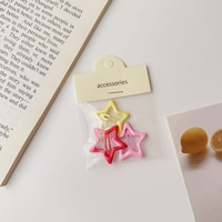 MIO mignon enfants étoile forme pinces à cheveux ensembles couleur bonbon petit Bobby épingles à cheveux filles douces accessoires de cheveux 3 pièces/ensembles Clips latéraux