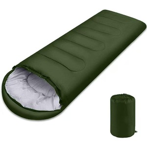 Sac de couchage enveloppant à capuche avec logo personnalisé, toutes saisons, unisexe, sacs de couchage d'hiver pour le camping en plein air et la randonnée - Product Image 1
