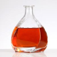 Nouvelle bouteille de whisky transparente de 750ml du fabricant, bouteille en verre XO, bouteille vide en verre de spiritueux blanc scellée au brandy