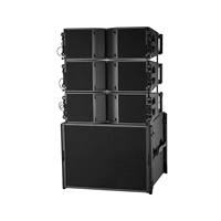 Équipement audio de scène, système de sonorisation à double ligne de 8 haut-parleurs, enceintes passives, réponse en fréquence 50Hz-20KHz, puissance élevée 1000W