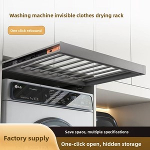 Porte-vêtements escamotable intégré en ABS <span class=keywords><strong>à</strong></span> amortissement et rebond, dissimulé, pour <span class=keywords><strong>machine</strong></span> <span class=keywords><strong>à</strong></span> <span class=keywords><strong>laver</strong></span>, best-seller transfrontalier - Product Image 5