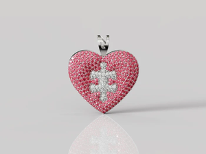 Pendentif l'Éternité de mon Cœur - Collier puzzle en argent sterling célébrant l'amour véritable à jamais pour les amoureux - Product Image 3