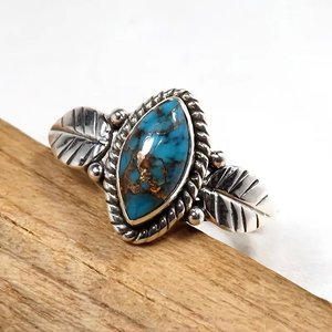 Anello Vintage a Foglia Marquise per Donne, Elegante Gioiello da Dito alla Moda - Product Image 2