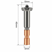 Pièces d'imprimante 3D, buse en acier bimétallique trempé avec embout à changement rapide pour Anycubic Kobra 3 Max/Kobra 3 Max Combo (0,2-0,8 mm)