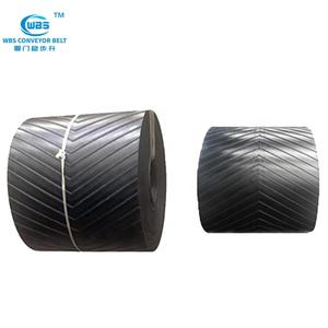 Sabuk Konveyor Bahan Miring Berpaku Chevron EP400/2 untuk Mengurangi Selipan Material - Product Image 2