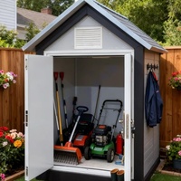 Cabane préfabriquée portable de 7 pieds pour l'extérieur avec panneaux en acier et panneaux sandwich, abri pour outils de jardin, petite maison pour animaux de compagnie, cabane pour parc, maison