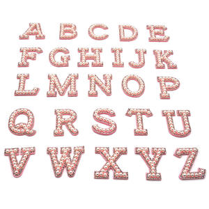 Nouvelles lettres brodées colorées auto-adhésives en perles et paillettes, et décoration de vêtements en tissu DIY, ensemble complet de 26 lettres, vente en gros - Product Image 6