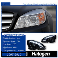 Faros LED XUNBAI Plug and Play Estilo Maybach 12V 60W para Mercedes W204 2007-2010 C180 C200, Luces de Circulación Diurna y Direccionales, Ajuste Directo, Actualización
