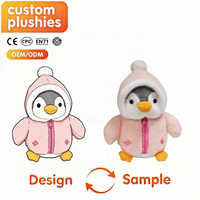 Peluche pingouin mignon à habiller, jouet en peluche doux, animal marin en peluche, vente en gros, fabricant de jouets en peluche personnalisés, peluche personnalisée pour enfants