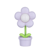 Lampe de table LED moderne DIY, mini, blanc chaud, ambiance lumineuse, veilleuse réglable en forme de tournesol, décoration d'intérieur mignonne en forme de plante en pot, cadeau