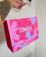 Sac cadeau en papier personnalisé, sac de shopping en papier blanc avec poignée en corde torsadée, emballage pour bijoux et accessoires de magasin