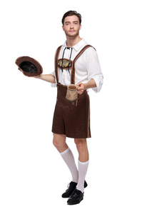 Col Dker uniformi Oktoberfest bavarese ragazzo tedesco fantasia di Halloween Costume Cosplay uniforme tedesca Medival costumi da uomo - Product Image 3