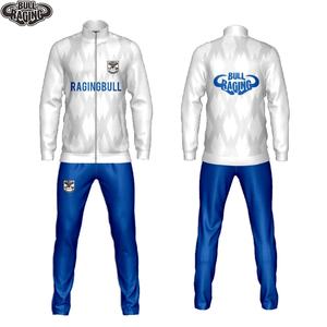 Survêtement personnalisé en polyester bleu rouge blanc imprimé par sublimation combinaison d'entraînement sportif pour la saison d'hiver en ligne sans limitation de quantité - Product Image 3