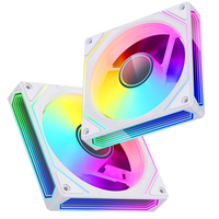 Ventilateur de Boîtier PC MK120 RGB LED à Flux d'Air Élevé, Édition Silencieuse, en Alliage Cuivre-Aluminium avec Télécommande - Vente Flash