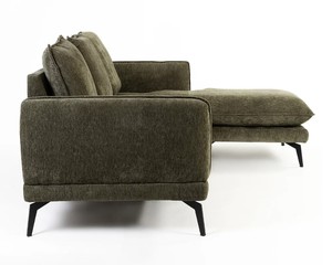 Sofá reversible de terciopelo de 3 plazas para interiores, con tela suave y tierna. - Product Image 4