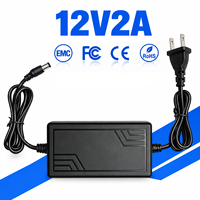 Adaptateur secteur de bureau 12V 2A 24W avec prise US, compatible avec une large gamme de périphériques, pour imprimantes et terminaux de point de vente, service personnalisé