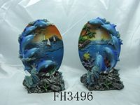 Vente en gros Offre Spéciale Résine Artisanat Cadeaux Décoration Animal Sculpture Dauphin Souvenir Collection Animal Design Figurine Statues