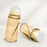 Emballage de parfum à bille, flacon de parfum vide rond de luxe de 50 ml, huile essentielle, déodorant à bille, flacon de parfum en verre à bille, déodorant à bille